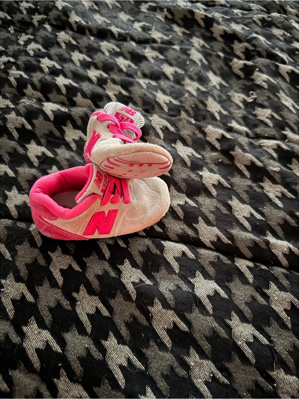 New Balance Pink & Cream Baby Walker Sneakers
